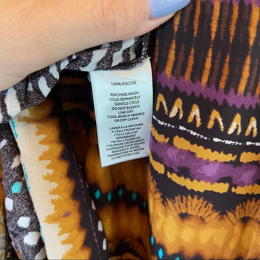 Beachlunchlounge Lou Lou Belted Multicolor Midi Dress Sz Medium NWT - Picture 11 of 12